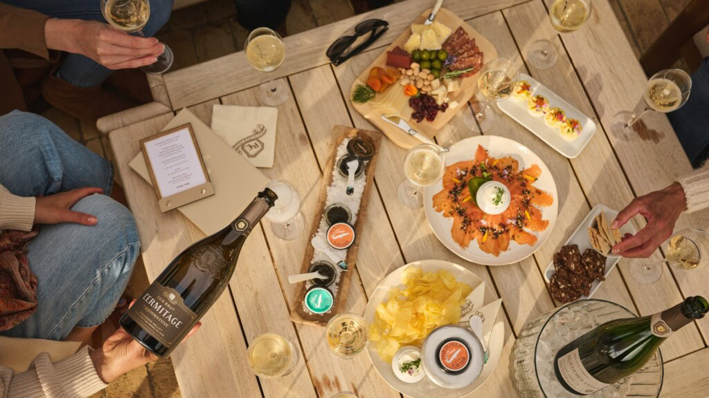 Food offerings at the new Roederer Estate Hospitality Center.