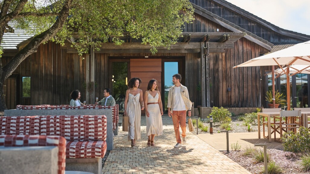 Guests at Roederer Estate's new Hospitality Center.